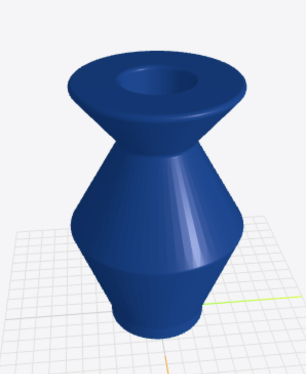 Example of a vase created by the AI CAD agent